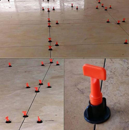 Kit de mise à niveau des carreaux réutilisable - Alignement parfait des carreaux (50 pièces)