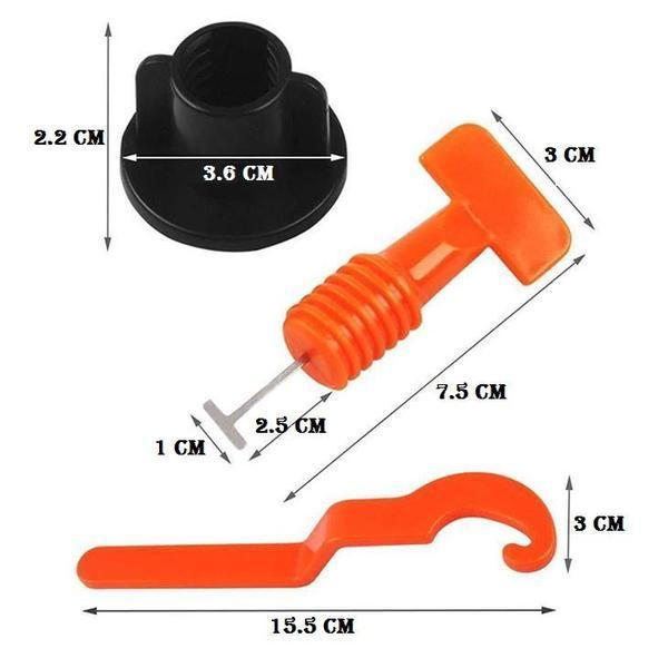Kit de mise à niveau des carreaux réutilisable - Alignement parfait des carreaux (50 pièces)