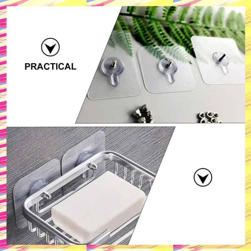 Crochet transparent pour montage mural gratuit (20 pièces)