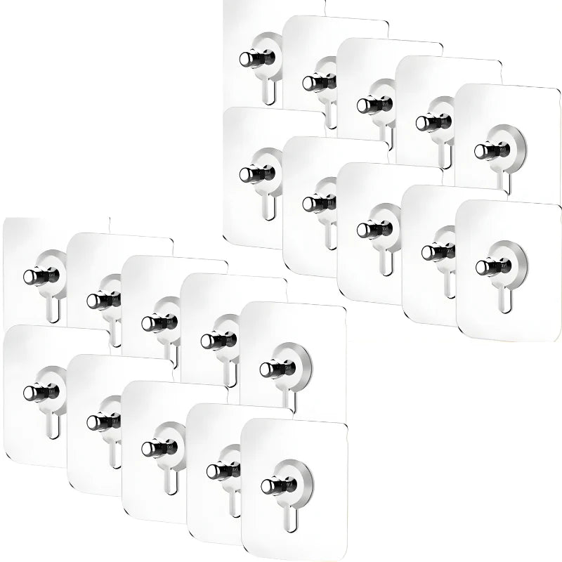 Crochet transparent pour montage mural gratuit (20 pièces)