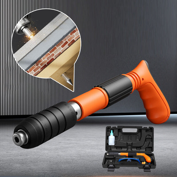 Akumulatorowy pistolet do mocowania 3 w 1 + 100 gwoździ do betonu