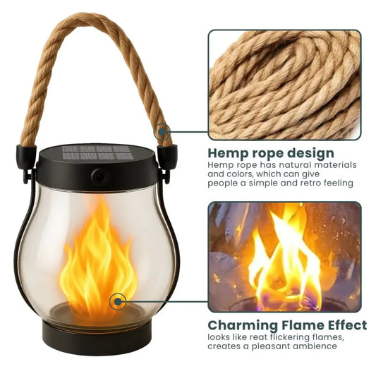 Solar Flame Effect Lantern