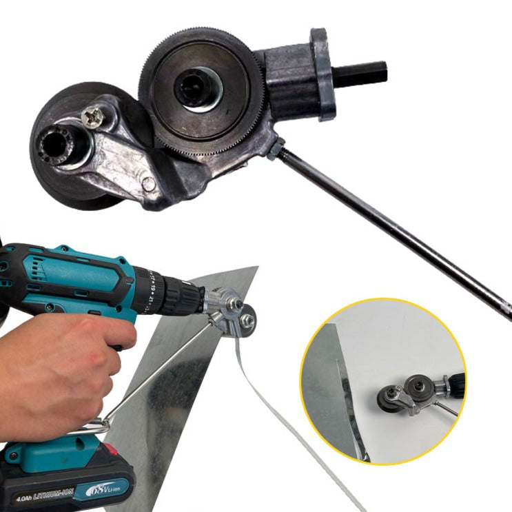 Atașament de găurire pentru tăietor de tablă cu două capete - instrument de tăiere de precizie 360°